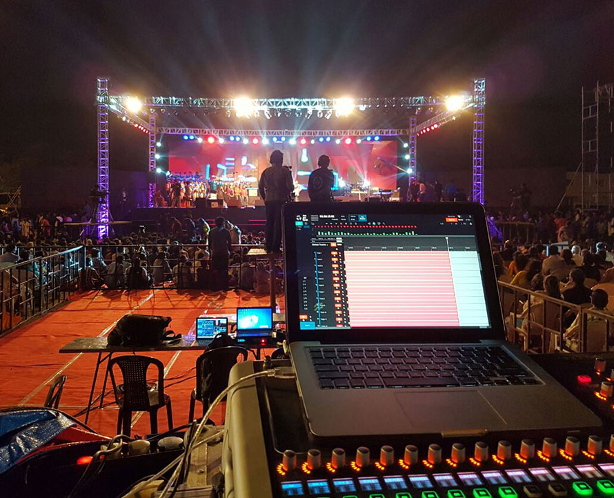 India outdoor performance stage sound system engineering